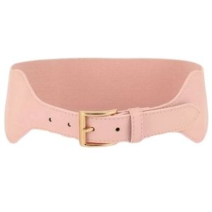 Light Pink Asymmetrical Wide Width Belt
